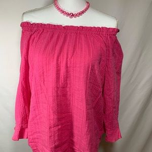 Westbound Off The Shoulder Color Pink Blouse